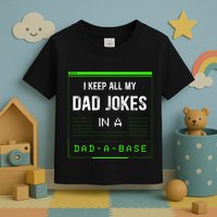 I Keep All My Dad Jokes In A Dad A Base Funny Father Saying Toddler T-Shirt