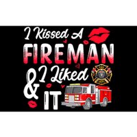 I Kissed A Fireman I Liked It Firefighter Valentine Days Bumper Sticker