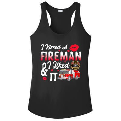 I Kissed A Fireman I Liked It Firefighter Valentine Days Ladies PosiCharge Competitor Racerback Tank