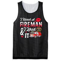 I Kissed A Fireman I Liked It Firefighter Valentine Days Mesh Reversible Basketball Jersey Tank