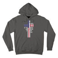 I Kneel At The Cross And Stand At The Flag USA Cross Tall Hoodie