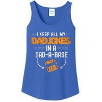 I Keep All My Dad Jokes In A Dadgiftagiftbase Vintage Fathers Day Funny Gift Ladies Essential Tank