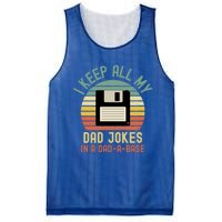 I Keep All My Dad Jokes In A Dadmeaningful Giftameaningful Giftbase Vintage Fath Mesh Reversible Basketball Jersey Tank