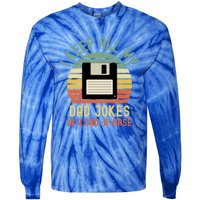 I Keep All My Dad Jokes In A Dadmeaningful Giftameaningful Giftbase Vintage Fath Tie-Dye Long Sleeve Shirt