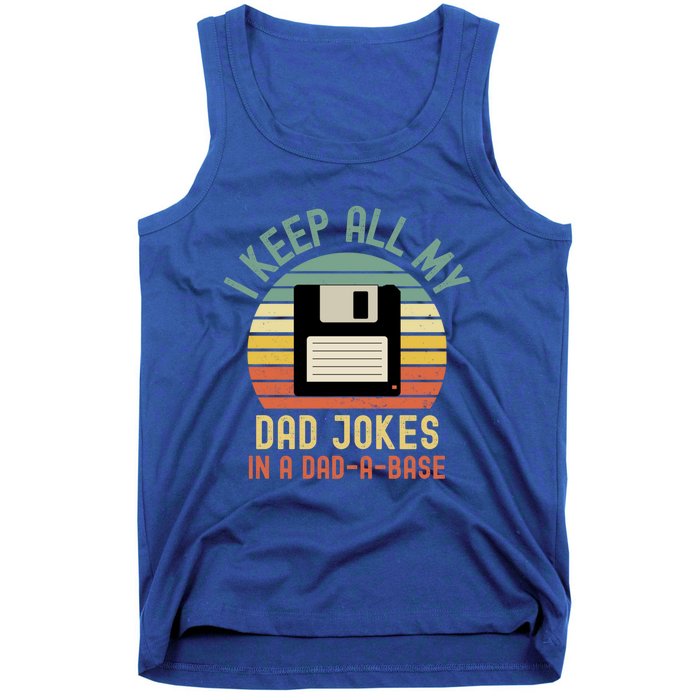 I Keep All My Dad Jokes In A Dadmeaningful Giftameaningful Giftbase Vintage Fath Tank Top