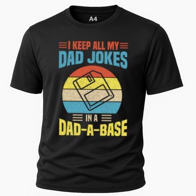 I Keep All My Dad Jokes In A Dadmeaningful Giftameaningful Giftbase Vintage Fath Performance Shirt