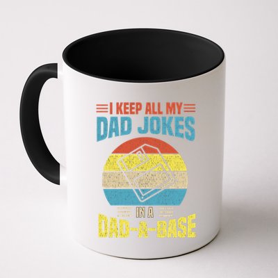 I Keep All My Dad Jokes In A Dadmeaningful Giftameaningful Giftbase Vintage Fath Mug