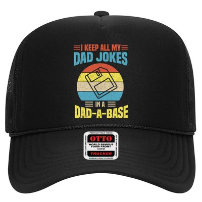 I Keep All My Dad Jokes In A Dadmeaningful Giftameaningful Giftbase Vintage Fath Trucker Hat