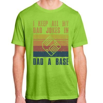 I Keep All My Dad Jokes In A Dadgiftagiftbase Vintage Fathers Day Cool Gift Adult ChromaSoft Performance T-Shirt