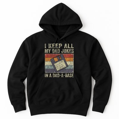 I Keep All My Dad Jokes In A Dad A Base Vintage Father Dad Hoodie