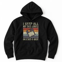 I Keep All My Dad Jokes In A Dad A Base Vintage Father Dad Hoodie