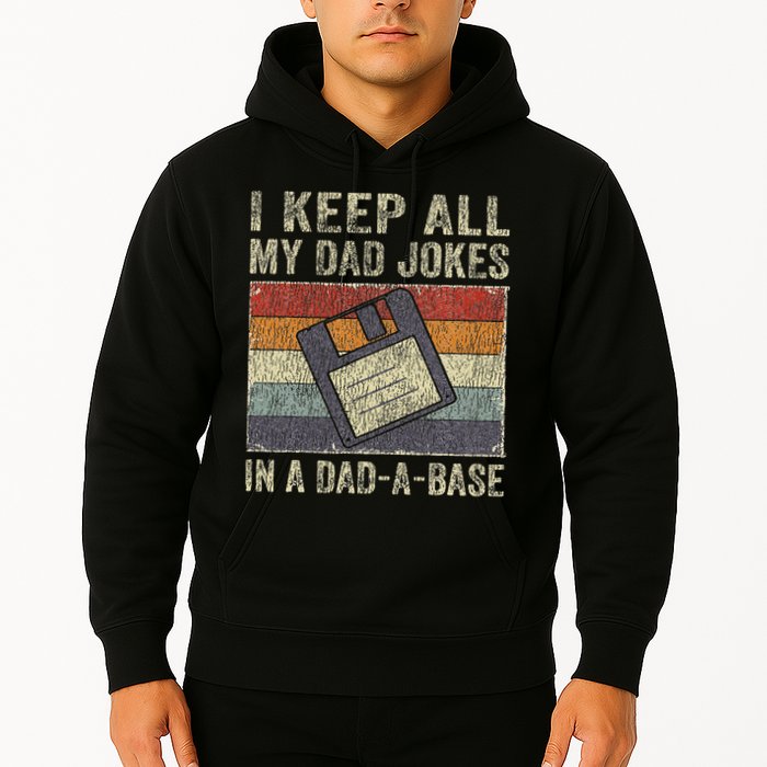 I Keep All My Dad Jokes In A Dad A Base Vintage Father Dad Hoodie
