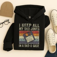 I Keep All My Dad Jokes In A Dad A Base Vintage Father Dad Hoodie