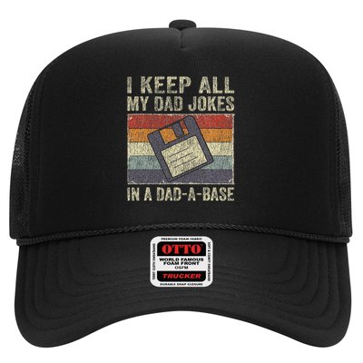 I Keep All My Dad Jokes In A Dad A Base Vintage Father Dad Trucker Hat