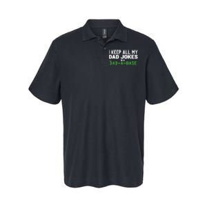 I Keep All My Dad Jokes In A Dad A Base Dad Sarcastic Funny Softstyle Adult Sport Polo