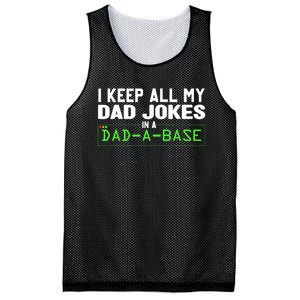 I Keep All My Dad Jokes In A Dad A Base Dad Sarcastic Funny Mesh Reversible Basketball Jersey Tank