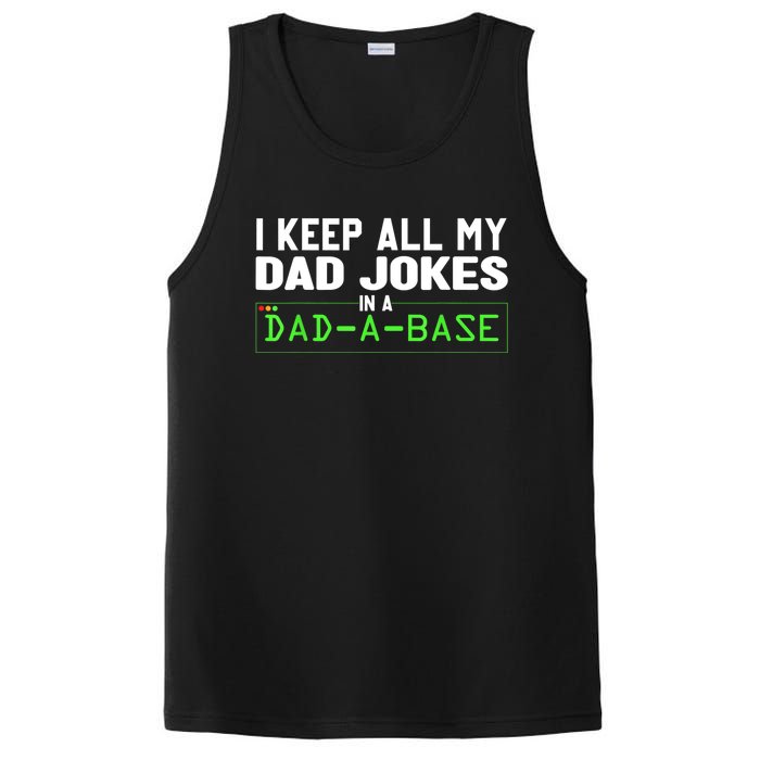 I Keep All My Dad Jokes In A Dad A Base Dad Sarcastic Funny PosiCharge Competitor Tank