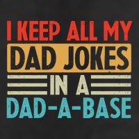 I Keep All My Dad Jokes In A Dad A Base Crop Fleece Hoodie