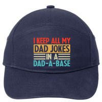I Keep All My Dad Jokes In A Dad A Base 7-Panel Snapback Hat