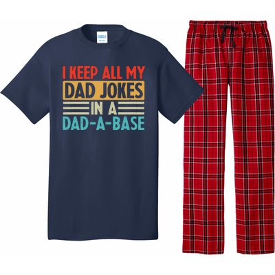 I Keep All My Dad Jokes In A Dad A Base Pajama Set