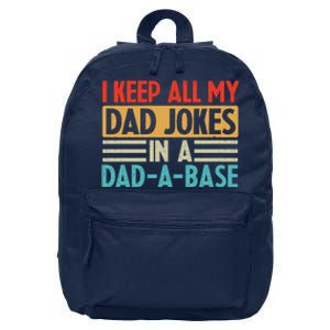 I Keep All My Dad Jokes In A Dad A Base 16 in Basic Backpack