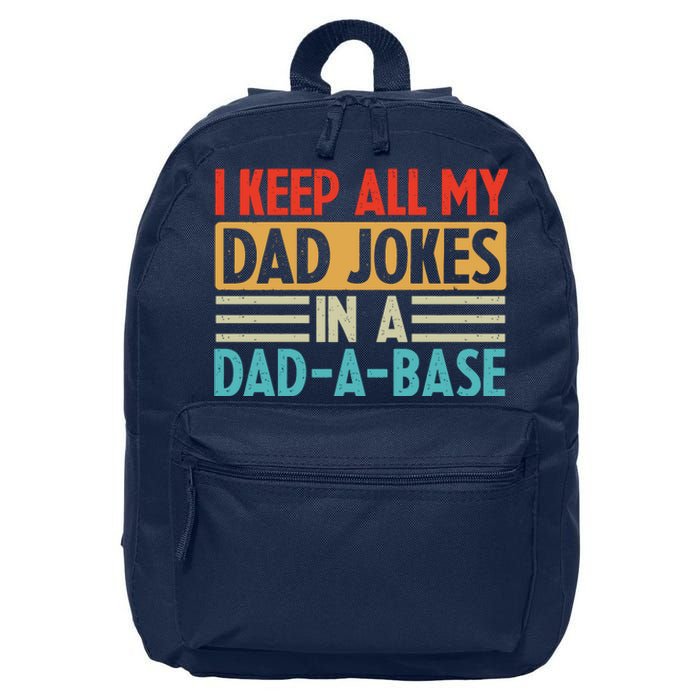 I Keep All My Dad Jokes In A Dad A Base 16 in Basic Backpack