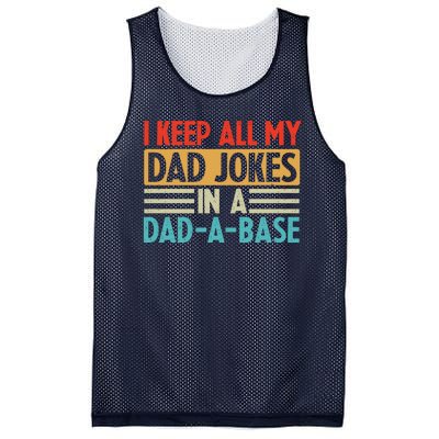 I Keep All My Dad Jokes In A Dad A Base Mesh Reversible Basketball Jersey Tank