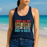 I Keep All My Dad Jokes In A Dad A Base Womens Tank Top