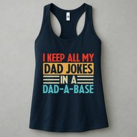 I Keep All My Dad Jokes In A Dad A Base Womens Tank Top