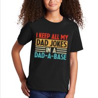 I Keep All My Dad Jokes In A Dad A Base Kids T-Shirt