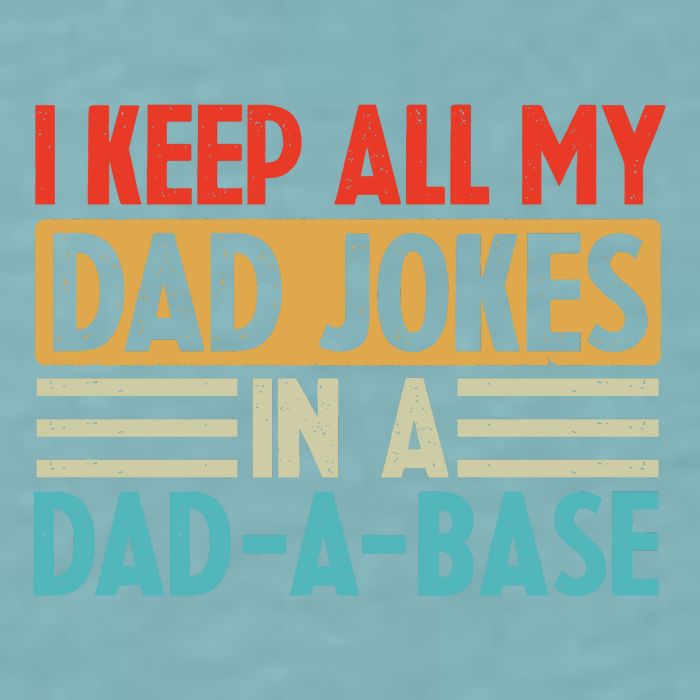 I Keep All My Dad Jokes In A Dad A Base Sueded Cloud Jersey T-Shirt
