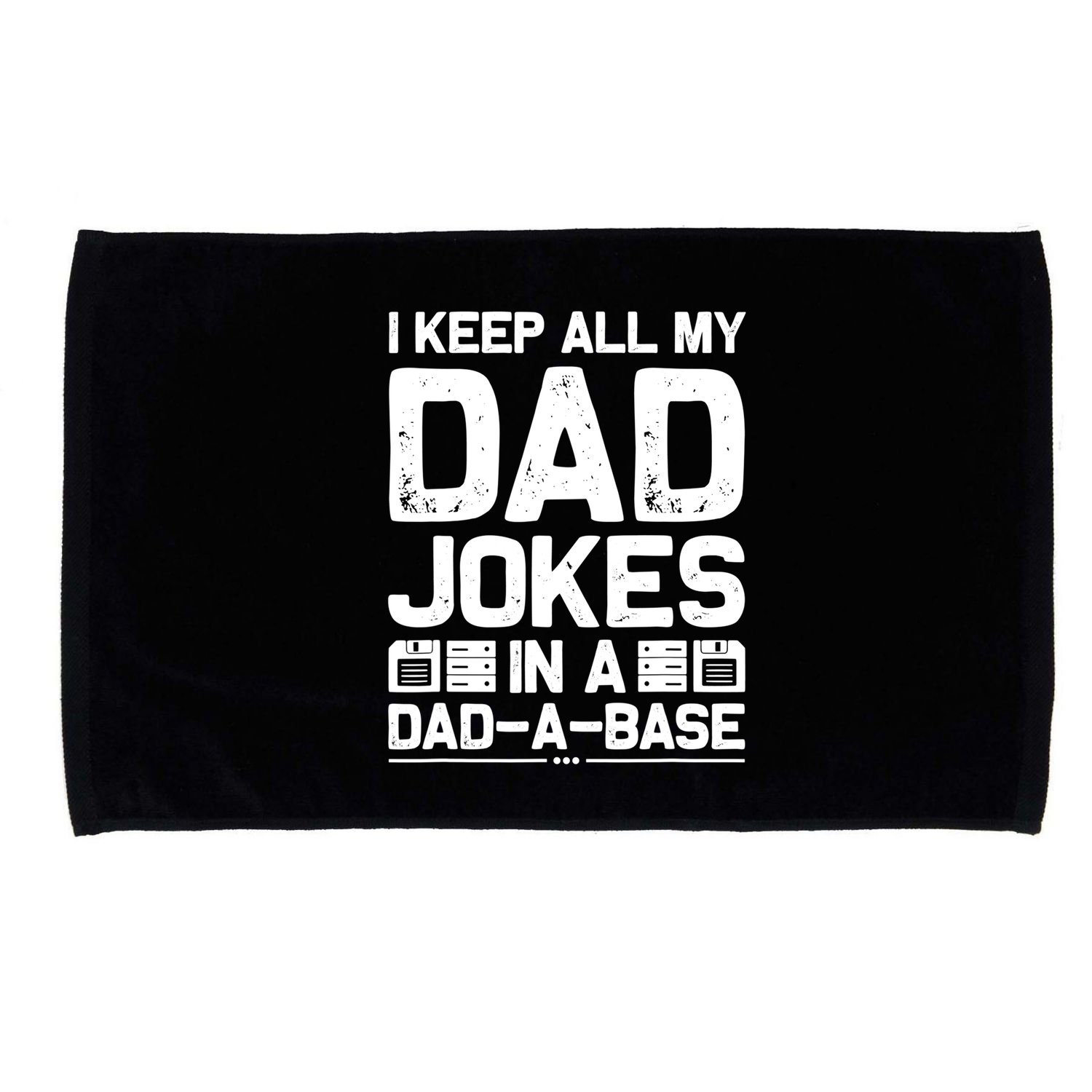 I Keep All My Dad Jokes In A Dadmeaningful Giftameaningful Giftbase Vintage Fath Microfiber Hand Towel