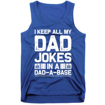 I Keep All My Dad Jokes In A Dadmeaningful Giftameaningful Giftbase Vintage Fath Tank Top