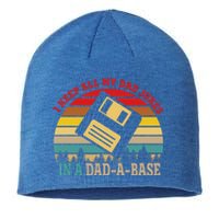 I Keep All My Dad Jokes In A Dadgiftagiftbase Vintage Fathers Day Gift Sustainable Beanie