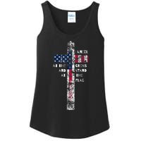 I Kneel At The Cross And Stand At The Flag Men Women Ladies Essential Tank