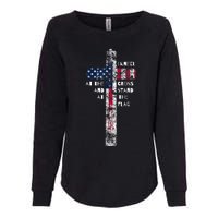 I Kneel At The Cross And Stand At The Flag Men Women Womens California Wash Sweatshirt