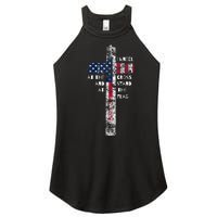 I Kneel At The Cross And Stand At The Flag Men Women Women's Perfect Tri Rocker Tank