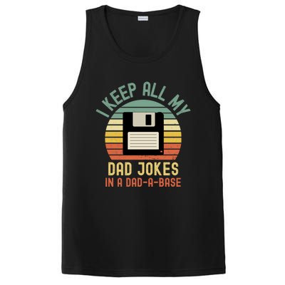 I Keep All My Dad Jokes In A Dadcute Giftacute Giftbase Vintage Father Dad Gift PosiCharge Competitor Tank