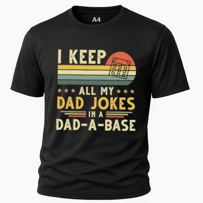 I Keep All My Dad Jokes In A Dad-A-Base Fathers Day Performance Shirt