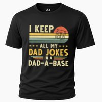 I Keep All My Dad Jokes In A Dad-A-Base Fathers Day Performance Shirt