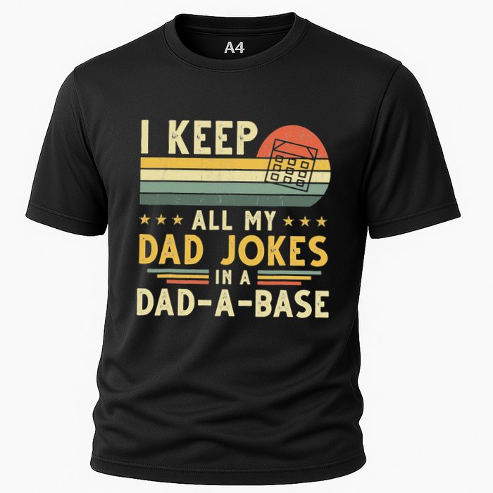 I Keep All My Dad Jokes In A Dad-A-Base Fathers Day Performance Shirt