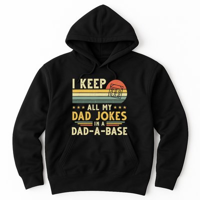 I Keep All My Dad Jokes In A Dad-A-Base Fathers Day Hoodie