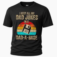I Keep All My Dad Jokes In A Dadabase Vintage Fathers Day Performance Shirt