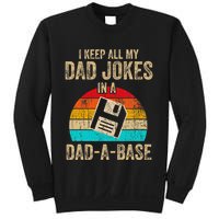 I Keep All My Dad Jokes In A Dadabase Vintage Fathers Day Sweatshirt