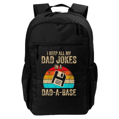 I Keep All My Dad Jokes In A Dadabase Vintage Fathers Day Backpack
