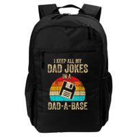 I Keep All My Dad Jokes In A Dadabase Vintage Fathers Day Backpack