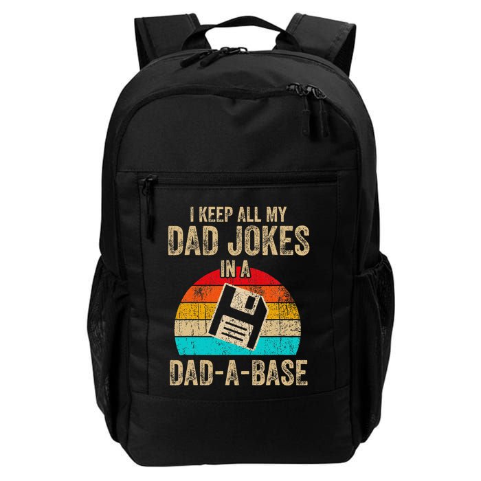 I Keep All My Dad Jokes In A Dadabase Vintage Fathers Day Backpack