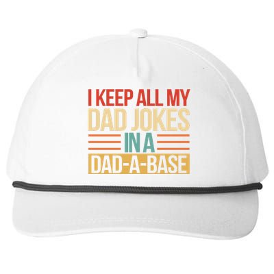 I Keep All My Dad Jokes In A Dad A Base Snapback Five-Panel Rope Hat