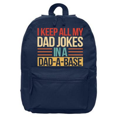 I Keep All My Dad Jokes In A Dad A Base 16 in Basic Backpack