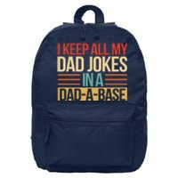 I Keep All My Dad Jokes In A Dad A Base 16 in Basic Backpack